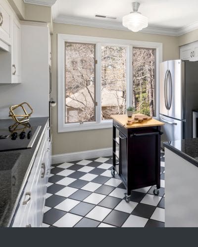 Dade County Emergency Floor Restorations-2 floors in kitchen