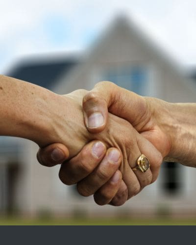 satisfied customer shaking hands